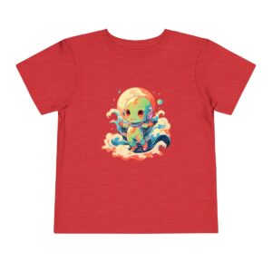 Red toddler T-shirt with a cute Martian graphic