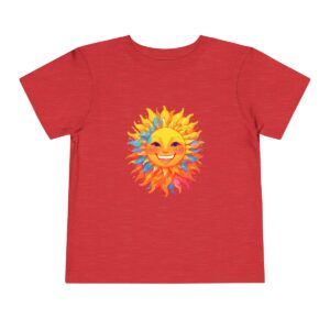 Red toddler T-shirt with a cute sun graphic