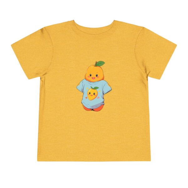 Yellow toddler T-shirt with a cute mango character