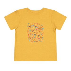 Yellow toddler T-shirt with a colorful stars design