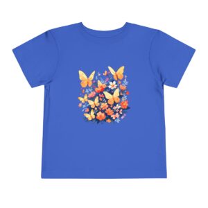 Blue toddler short sleeve tee with vibrant