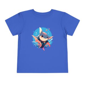 Blue toddler T-shirt with a cute manta ray character