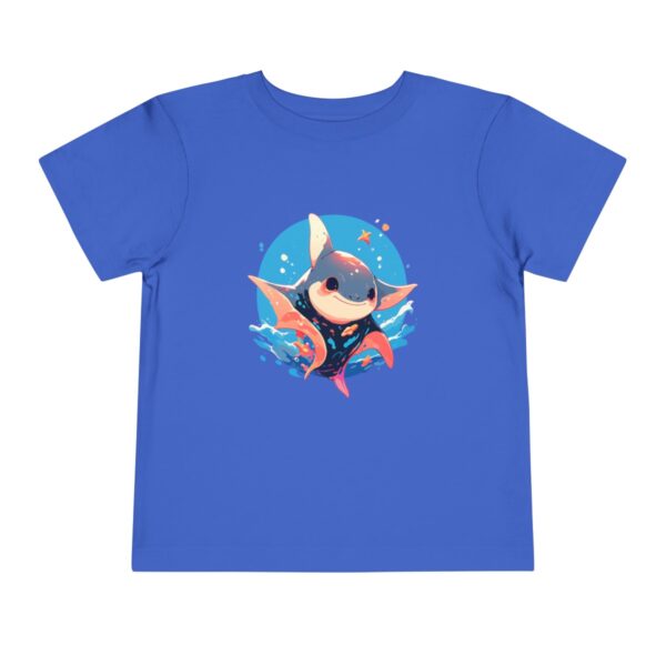 Blue toddler T-shirt with a cute manta ray character