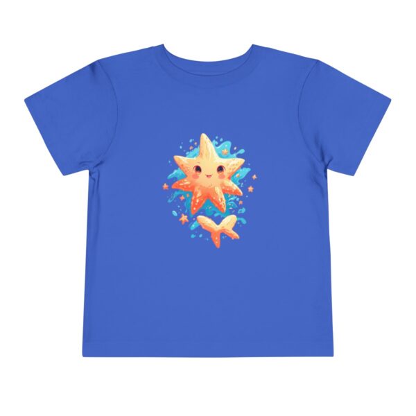 Blue toddler T-shirt with cute starfish characters