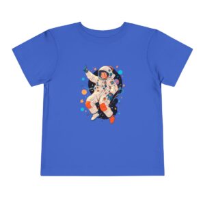 Blue toddler T-shirt with a cute astronaut graphic