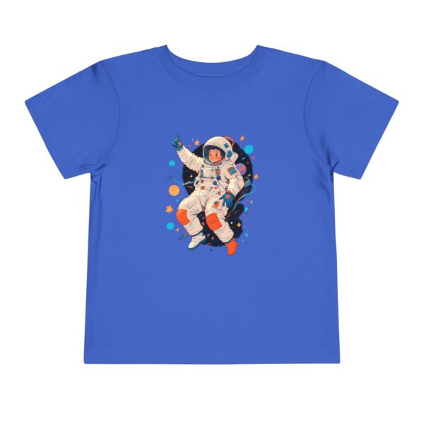 Blue toddler T-shirt with a cute astronaut graphic