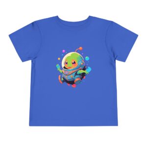 Blue toddler T-shirt with an alien design