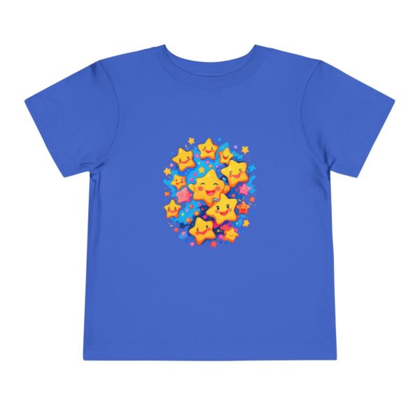 Blue toddler T-shirt with a colorful stars design