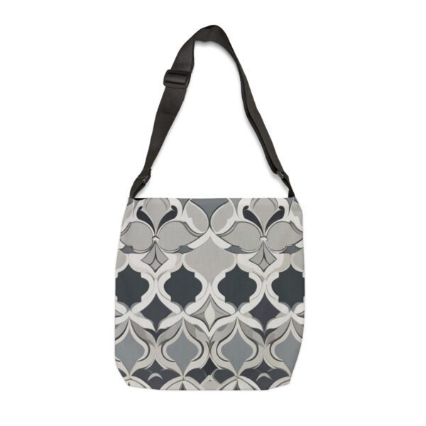 Tote Bag with intricate Moroccan tile pattern and adjustable strap