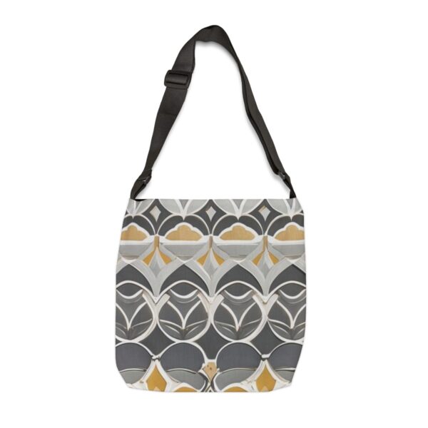 Tote Bag with geometric Moroccan pattern and adjustable strap