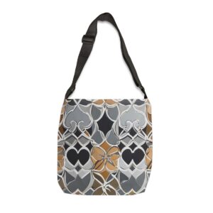 Tote Bag with intricate Moroccan pattern and adjustable strap