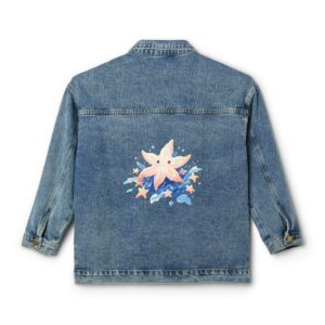 Women's Denim Jacket with starfish design on the back