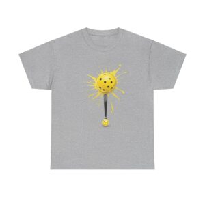 Pickleball T-Shirts with vibrant graphic design featuring a pickleball splash.