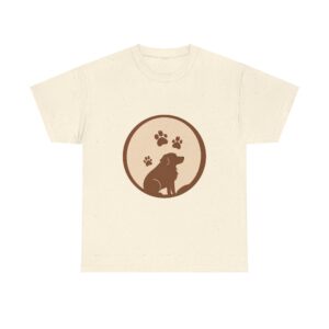 Canine T Shirts featuring a dog silhouette and paw prints