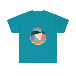 Ladies Boxy T Shirt with abstract design in vibrant colors