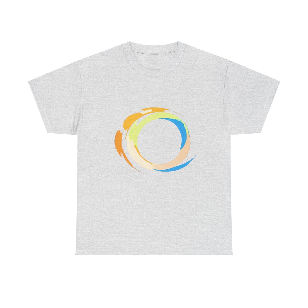 Canvas T Shirt with unique circular graphic design