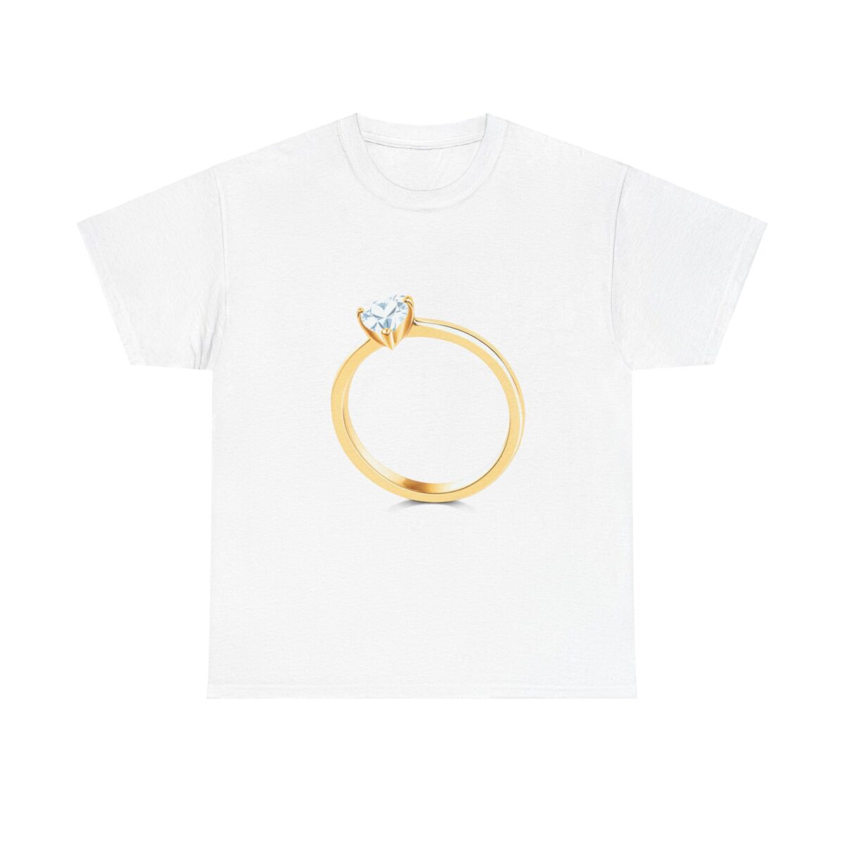 Bride T-Shirt featuring a gold engagement ring design