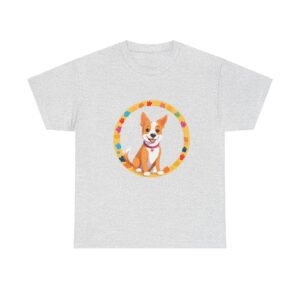 Dog T Shirts For People with a cute dog design in a colorful circle