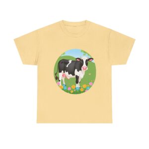 Cow T-Shirt with a countryside illustration