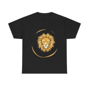 Mens 3XL T-Shirts with a lion design in black