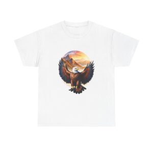 EJMS eagle T-shirt with a bold eagle design on a scenic background