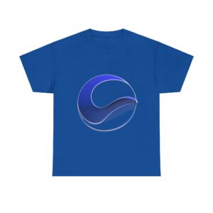 Royal blue t-shirt with a stylish modern design