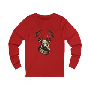 Vintage Deer Long Sleeve Shirt with a rustic deer print