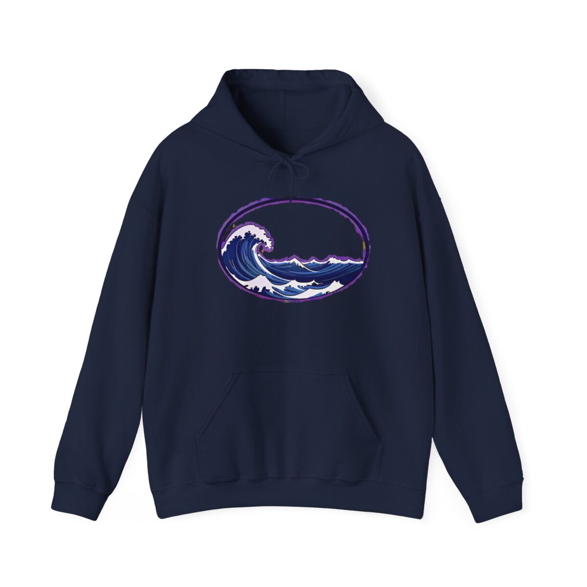 Vague Hoodie with a printed wave design, showcasing comfort and style