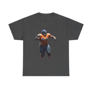 Offensive lineman football t-shirt with bold design showing a lineman in action