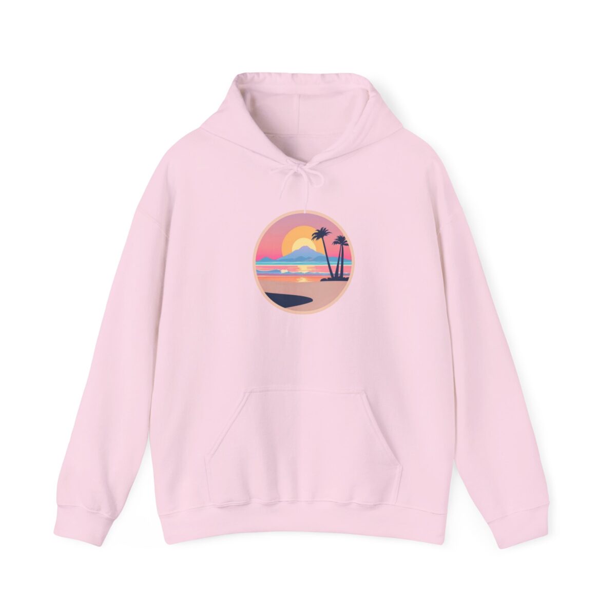 California hoodie with a coastal sunset design