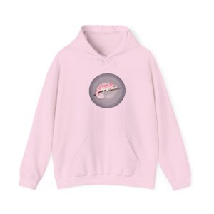 Pink Camo Hoodie featuring a bold pink camouflage design on a light pink background