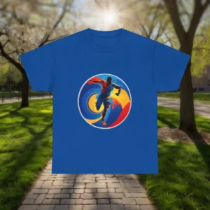 movie sports t shirt with colorful athlete design